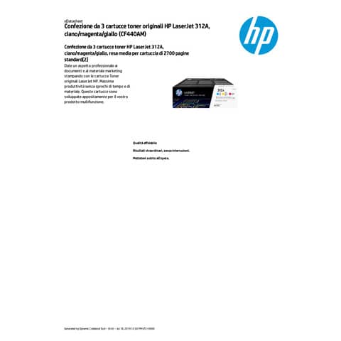 Toner 312A HP ciano+magenta+giallo  Conf. 3 - CF440AM